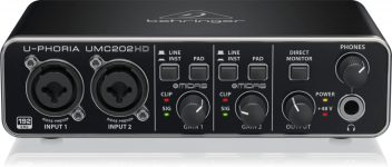 Interfejs Audio Behringer U-PHORIA UMC202HD